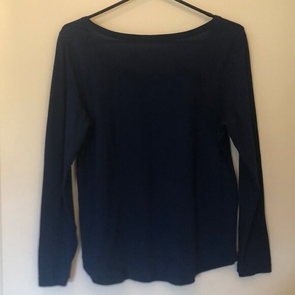 J. Jill navy long-sleeve tee sz SP - Picture 3 of 5